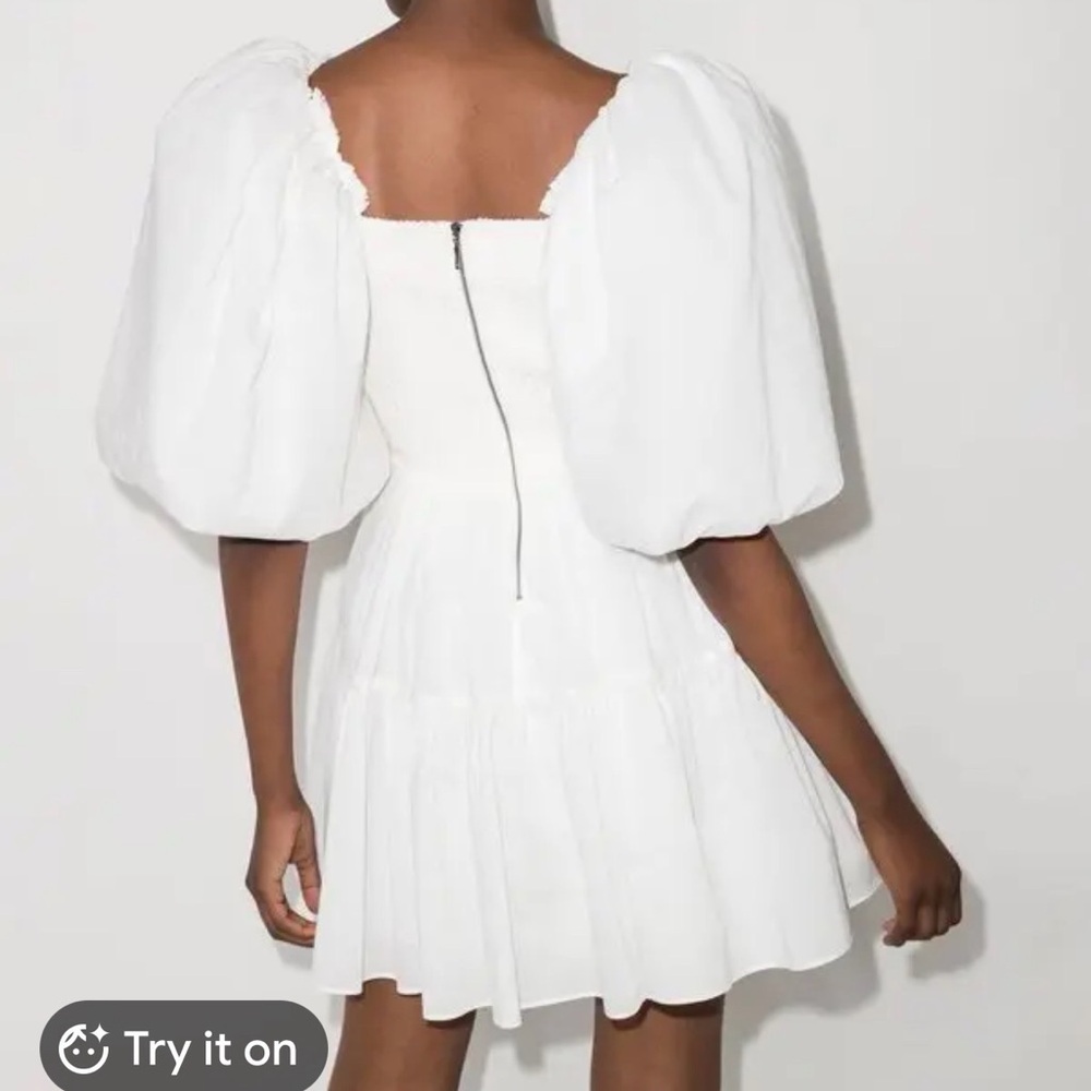 Aje Cherished Puff-Sleeve Mini Dress- Zippered part is very stretchy-US 8,10,12 - Picture 5 of 5
